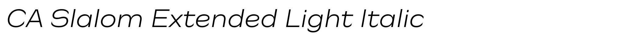 CA Slalom Extended Light Italic image